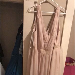 Formal long dress in champagne